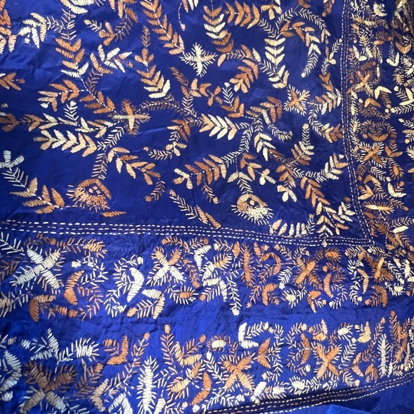Sold  
Pure tussar silk inElegant Blue color in pure resham katha - Picture 6 of 7
